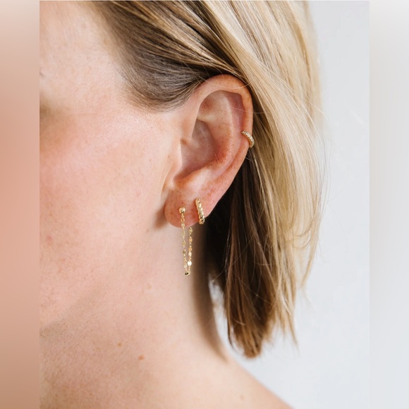 NEW IN BOX Hey June “Dressed to the Nines” Threader Earrings - Picture 3 of 4